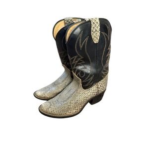 Kids Hochos Snakeskin Boots Size 3.5